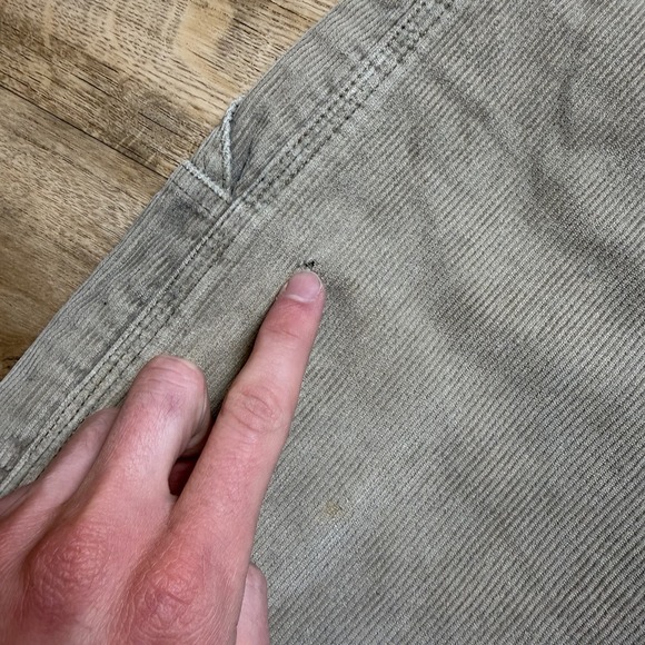 Diesel Carpenter Jeans Men 31x32 Beige Corduroy Relaxed Straight Leg Workwear - Picture 10 of 16